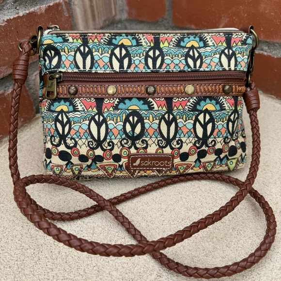 Sakroots Artist Circle Campus Mini Cross-Body Bag - Multicolor One World Print - Picture 2 of 12